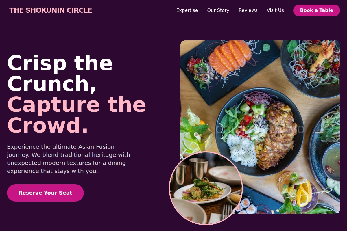 Minimalist Asian Fusion Food