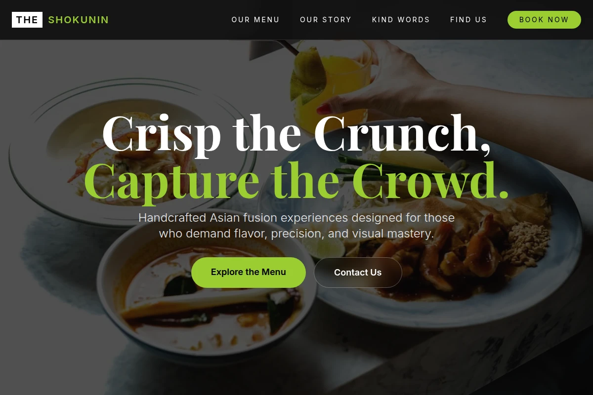 Artisan Asian Fusion Food